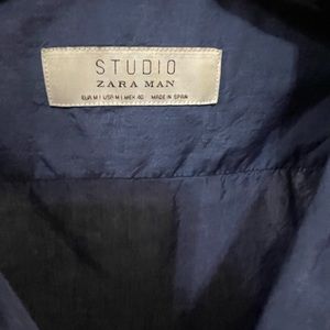 Zara Man Studio Shirt Silk Cotton Medium